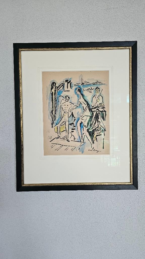 2 Werken van Kees van Dongen  Aquarel, Antiek en Kunst, Ophalen