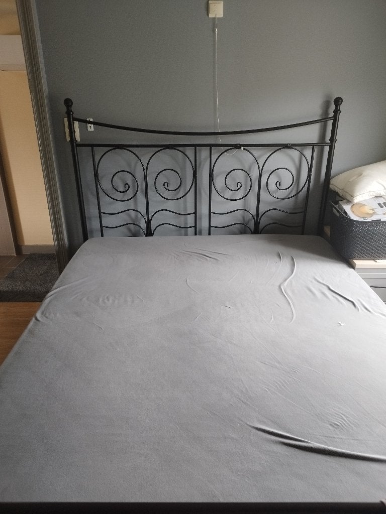 Bed, Maison & Meubles, Chambre à coucher | Lits, Enlèvement, Utilisé, Métal, Deux personnes