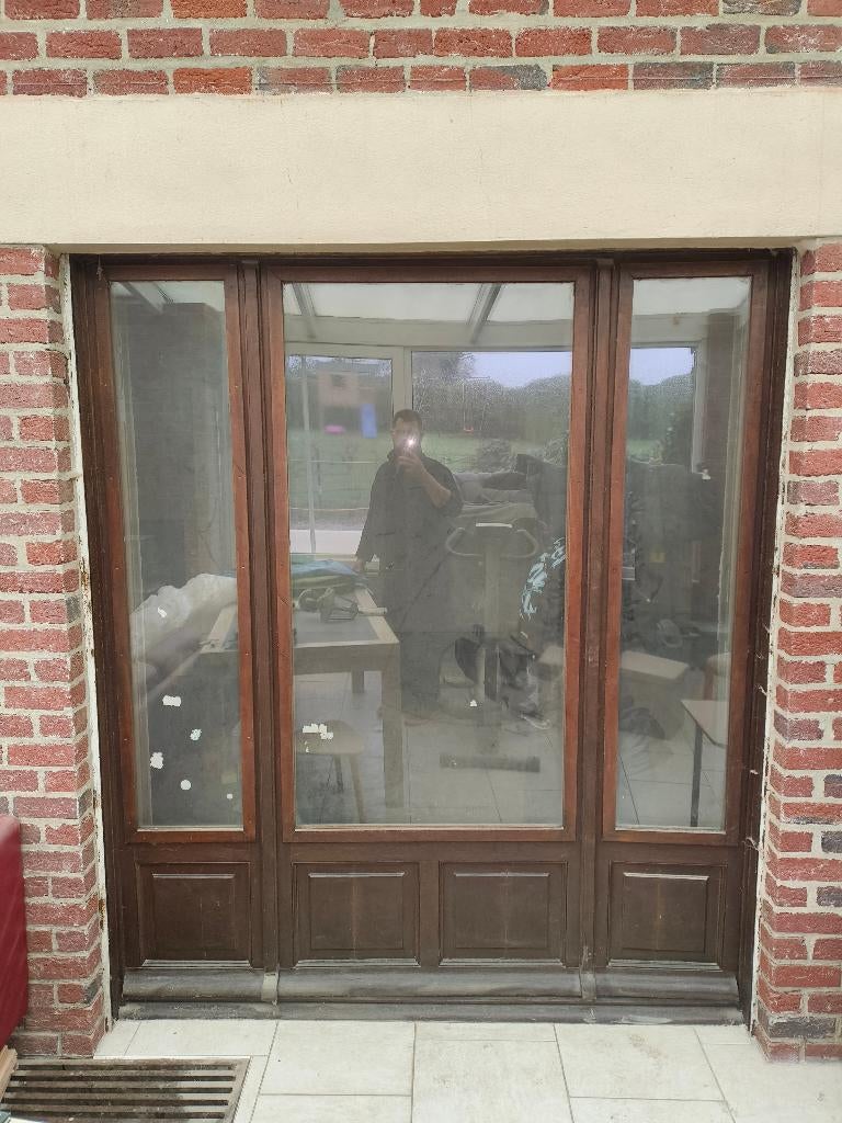 Châssis en bois, Bricolage & Construction, Châssis de fenêtre, Enlèvement, Utilisé, Vitre comprise