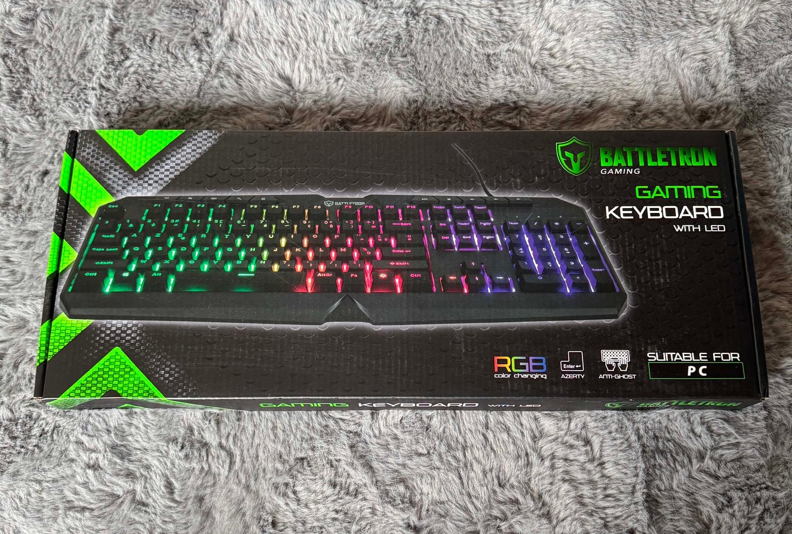Clavier Gaming Battletron RGB AZERTY – Neuf, Informatique & Logiciels, Claviers, Enlèvement, Azerty, Neuf