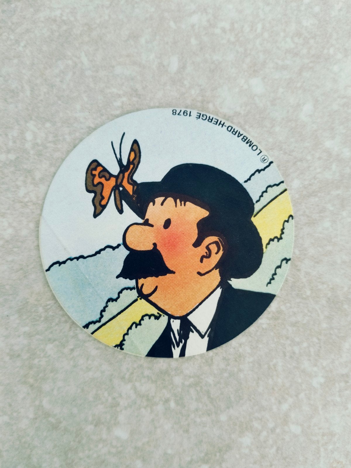 Oude sticker lombard-herge Jansen of Janssen 1978, Verzamelen, Ophalen of Verzenden