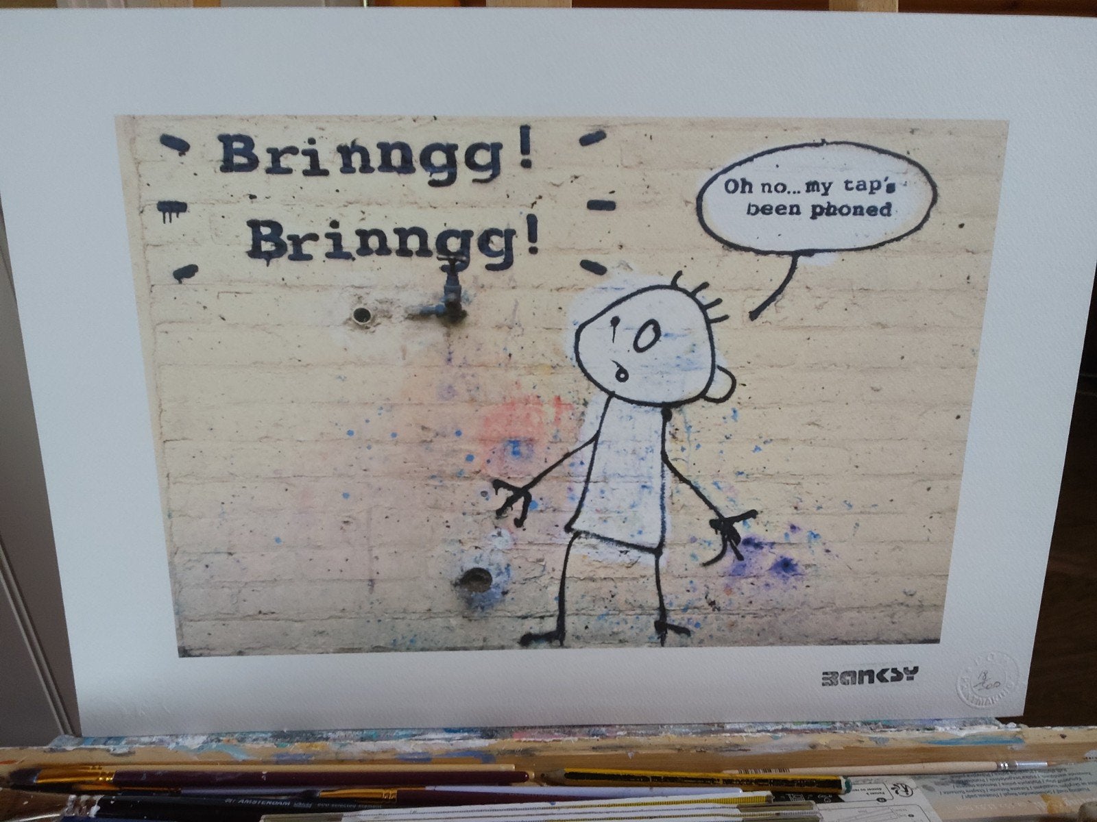 Litho banksy, Ophalen of Verzenden