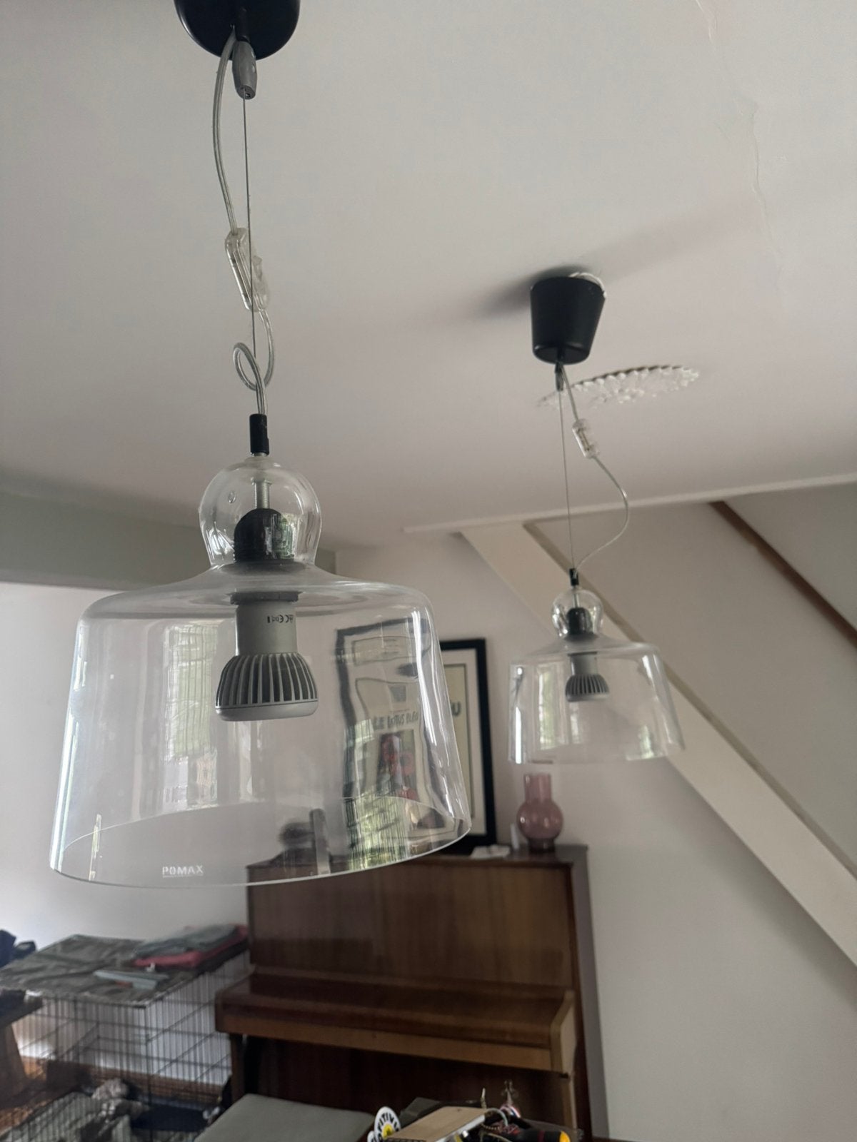Lampes suspensions Pomax, Maison & Meubles, Enlèvement, Comme neuf, Verre