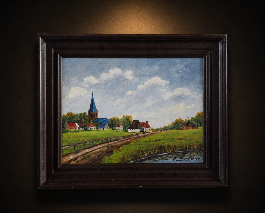 Homecoming, Antiek en Kunst, Kunst | Schilderijen | Klassiek, Doek, Realistisch, Ophalen of Verzenden, Gedateerd