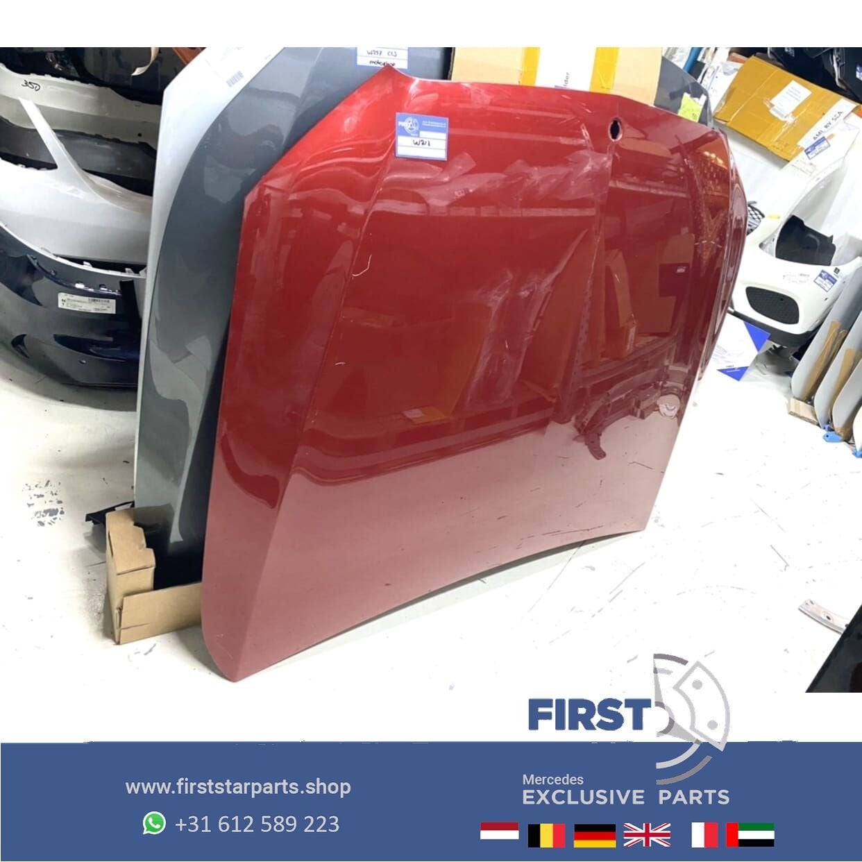 W213 S213 E KLASSE MOTORKAP ROOD origineel Mercedes 2016-202, Auto-onderdelen, Gebruikt, -, Voor, Ophalen of Verzenden
