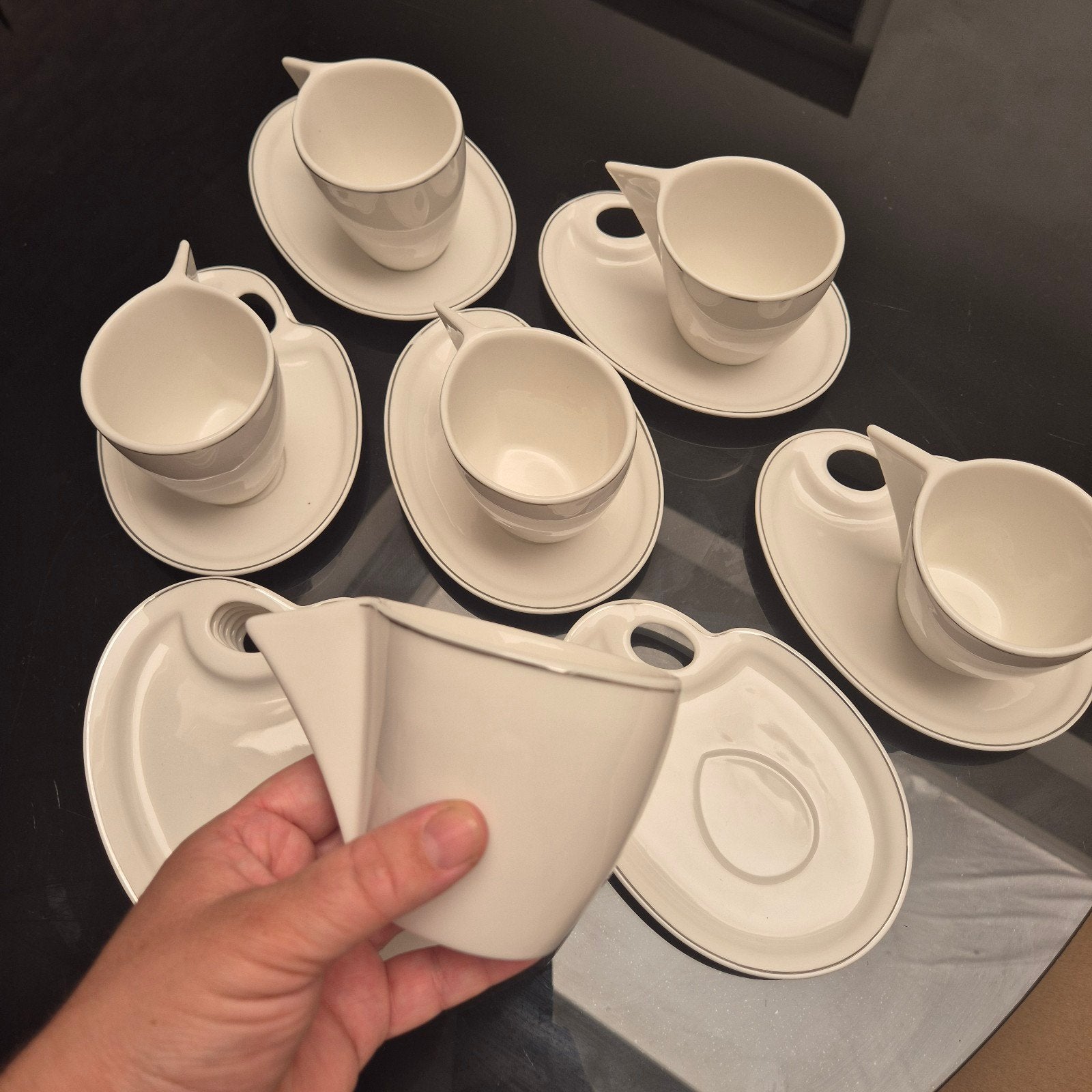 Koffieservice setje, Ophalen