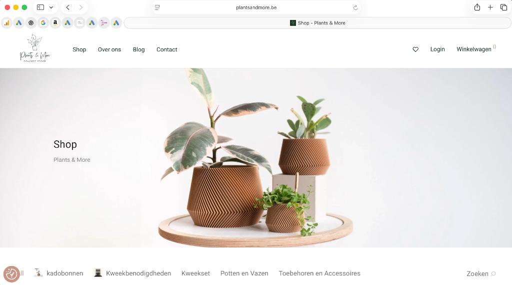 Webshop "Plants & More" concept store