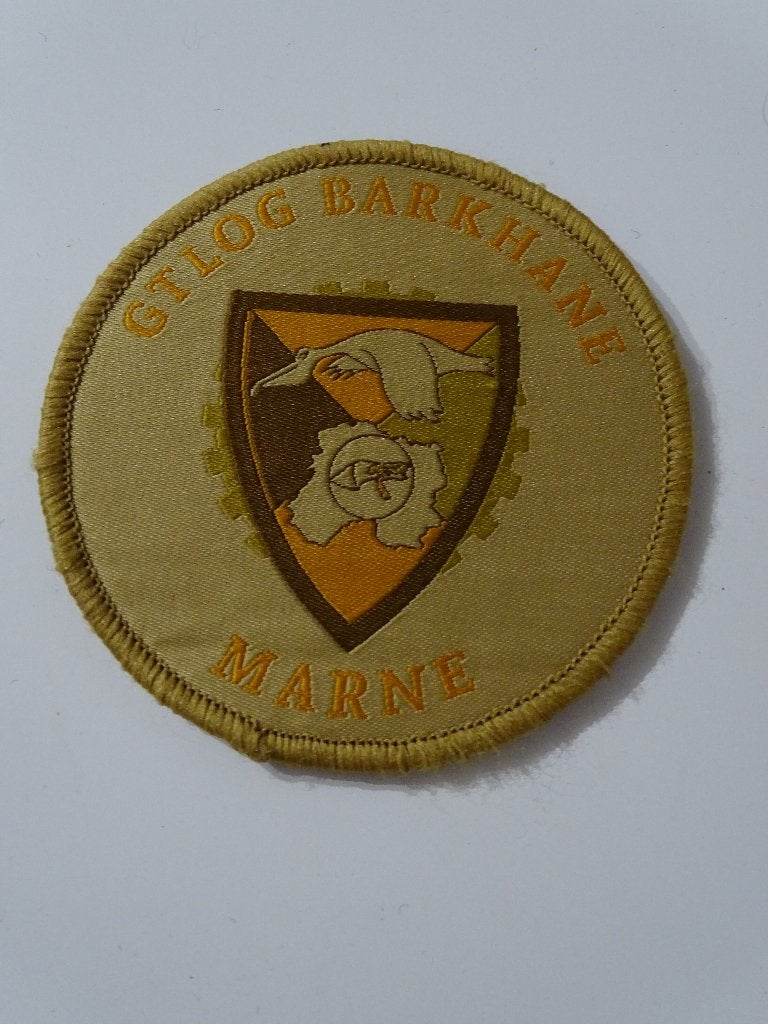ecusson opex GTLOG Barkhane Marne logistique désert rare, Ophalen of Verzenden, Landmacht, Embleem of Badge