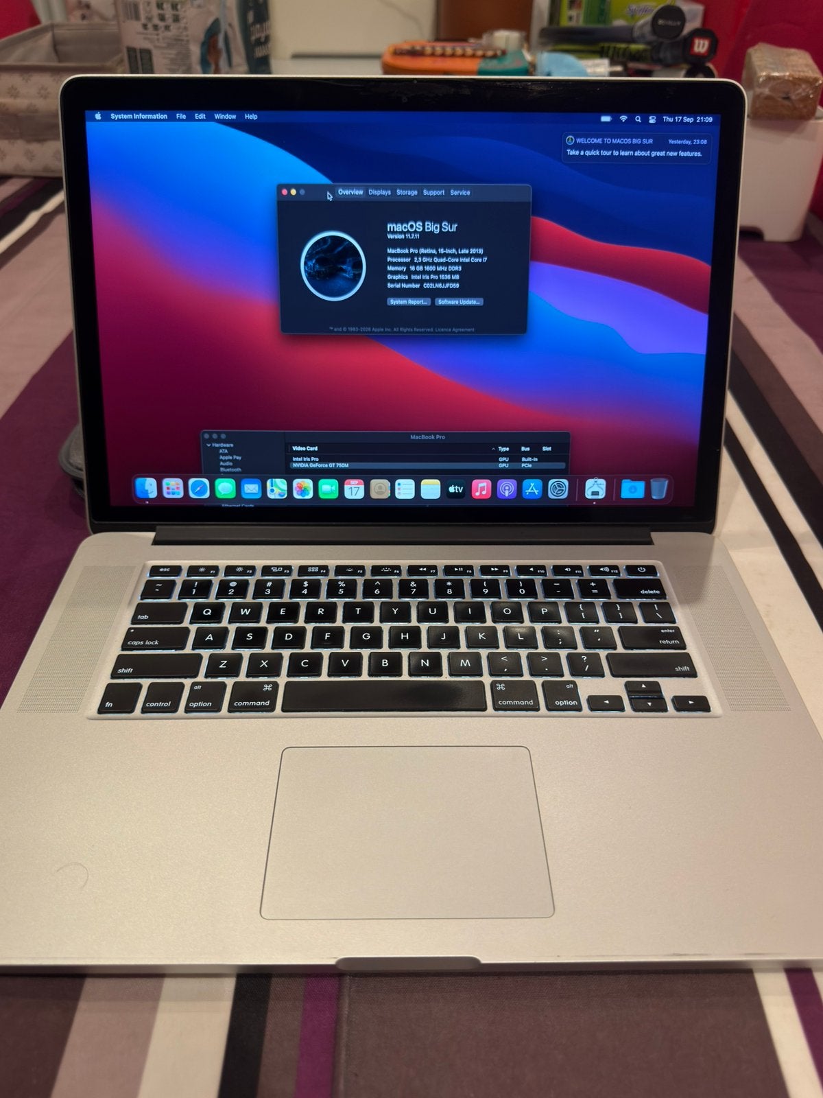 Macbook Pro Retina 15 late 2013 16 GB RAM 500 GB SSD, Gebruikt, 2 tot 3 Ghz, 512 GB, 16 GB