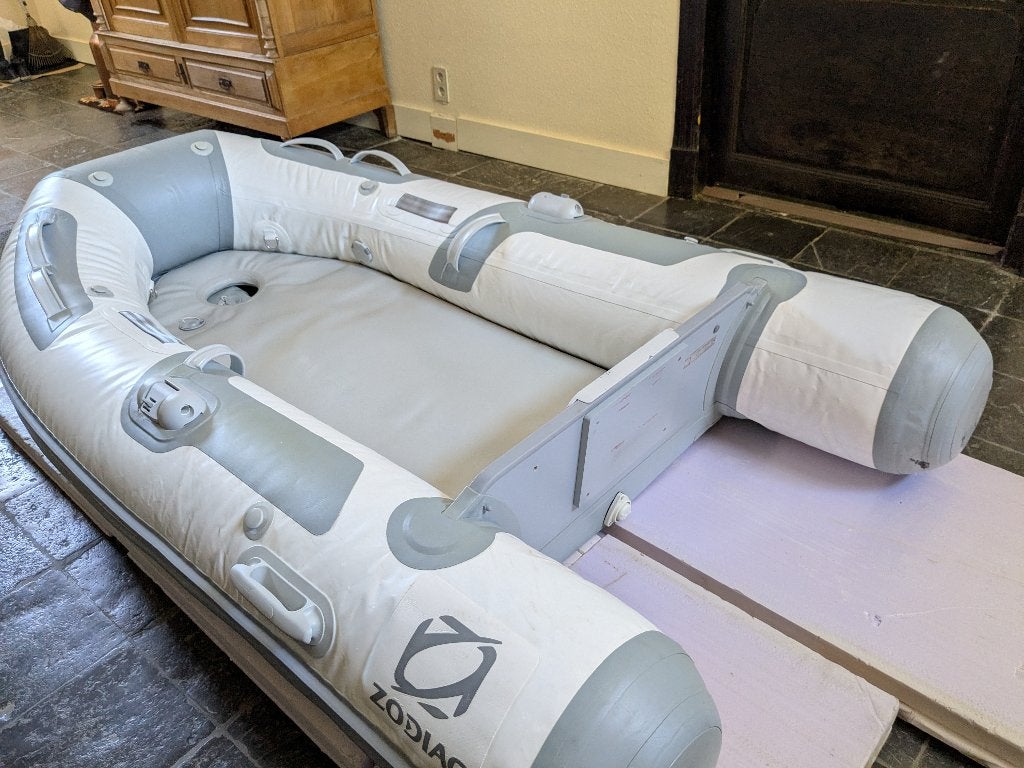 opblaasbare rubberboot Zodiac Cadet 230 Aero, Watersport en Boten, Ophalen, Zo goed als nieuw, Peddels, Zodiac