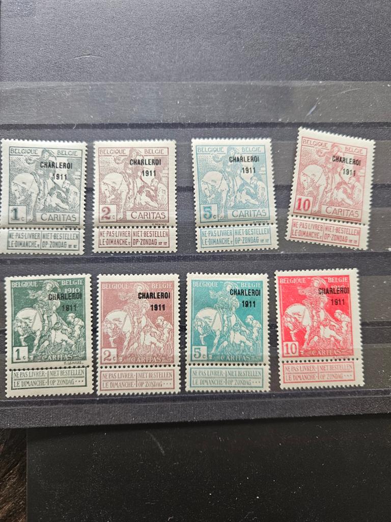 Timbres belges Caritas 1911 'Charleroi', Enlèvement ou Envoi