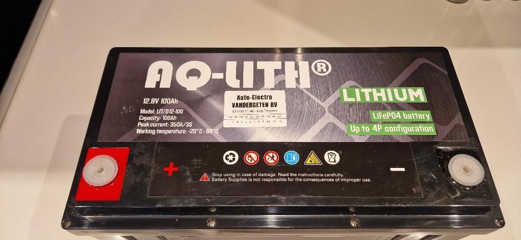 Lithium Batterij LifePO4 100Ah, Ophalen, Zo goed als nieuw