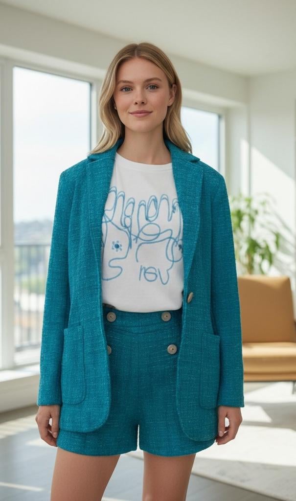 ✨️SANDRO PARIS Pak Maat 34/36 - Met BUNDELKORTING‼️✨️✨️, Kleding | Dames, Sandro Paris, Kostuum of Pak, Blauw, Ophalen of Verzenden