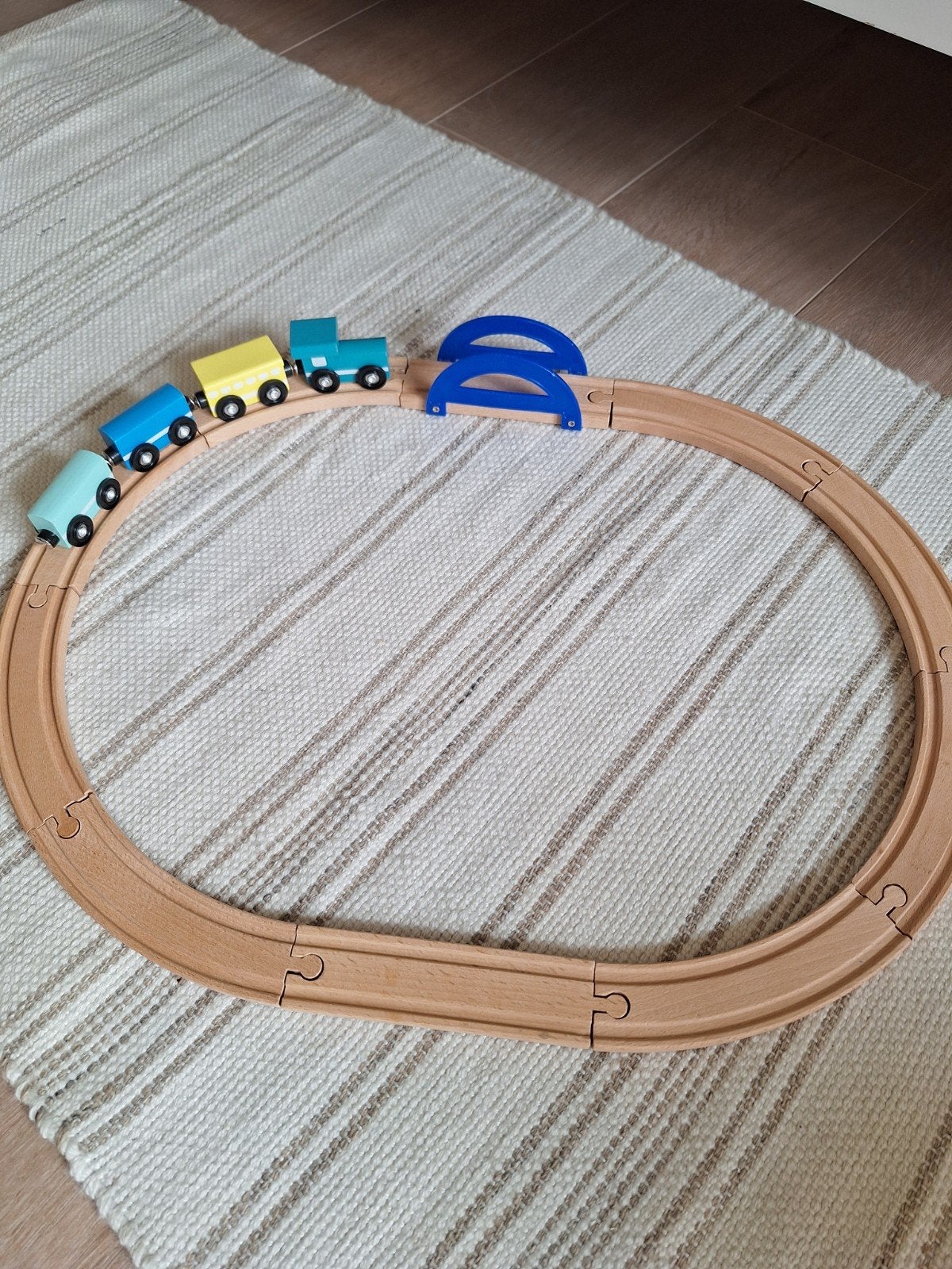 Houten trein speelgoed educatief speelgoed, Ophalen of Verzenden
