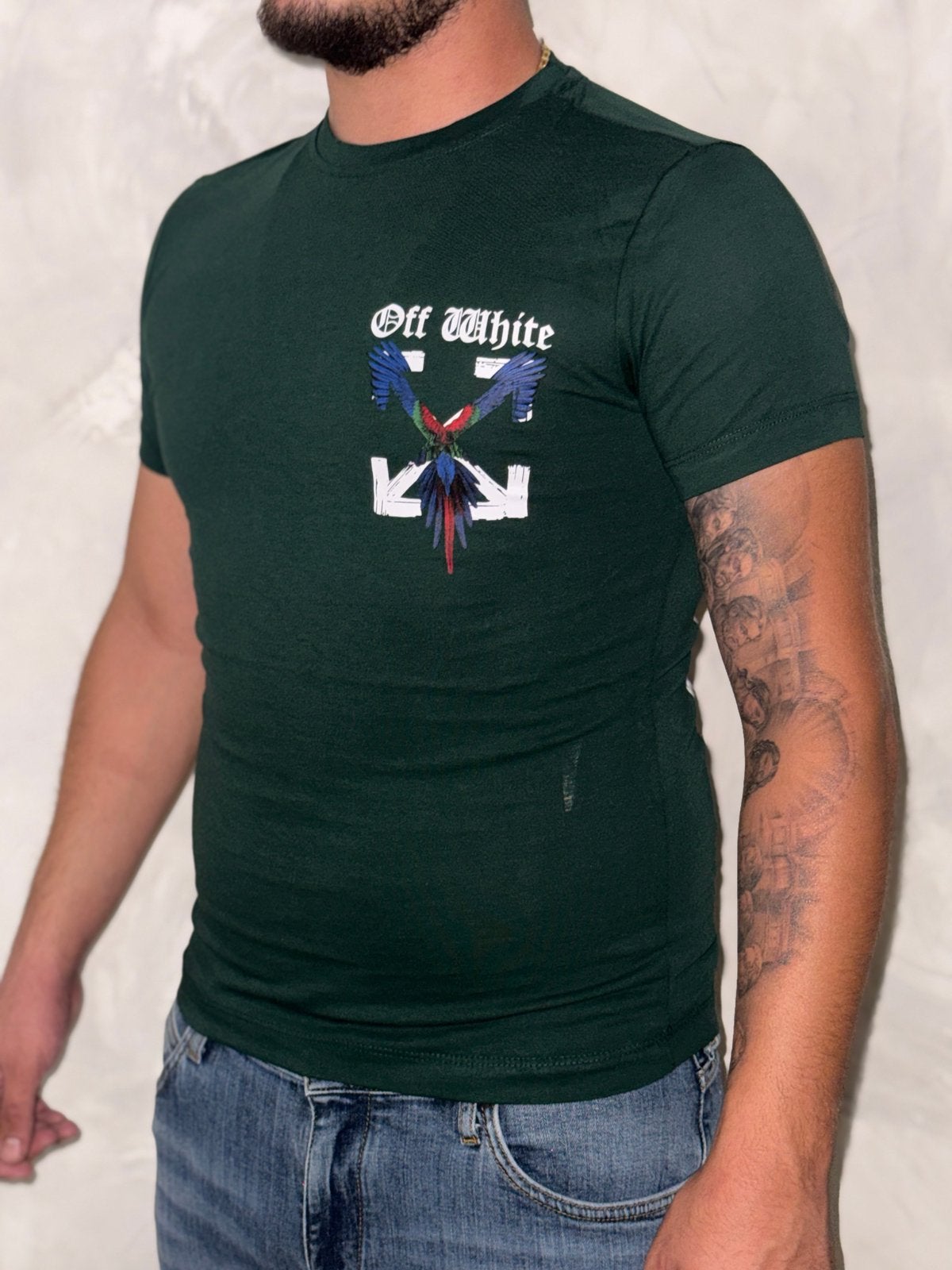 Off-white mannen t-shirt, Enlèvement ou Envoi, Neuf, Taille 46 (S) ou plus petite, Vert