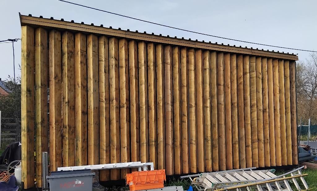 Bardage/piquet en sapin traité classe 4, 3 à 6 m³, Enlèvement, Autres essences de bois