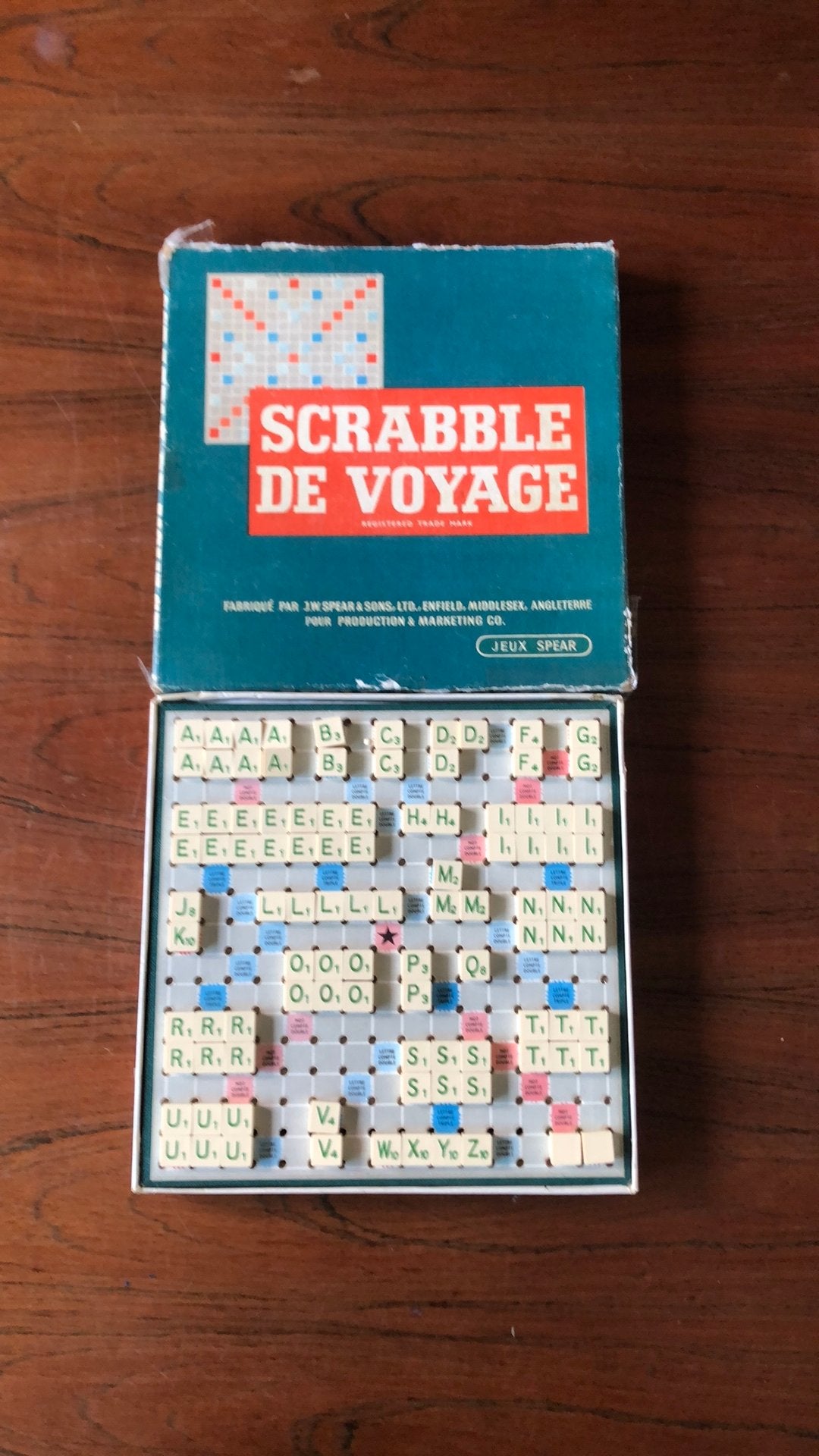 Scrabble de voyage, Enlèvement, Utilisé