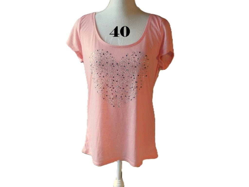 (115) - tee shirt femme t.L rose - jacqueline riu -, Kleding | Dames, Maat 38/40 (M), Ophalen of Verzenden, Korte mouw, Jacqueline Riu