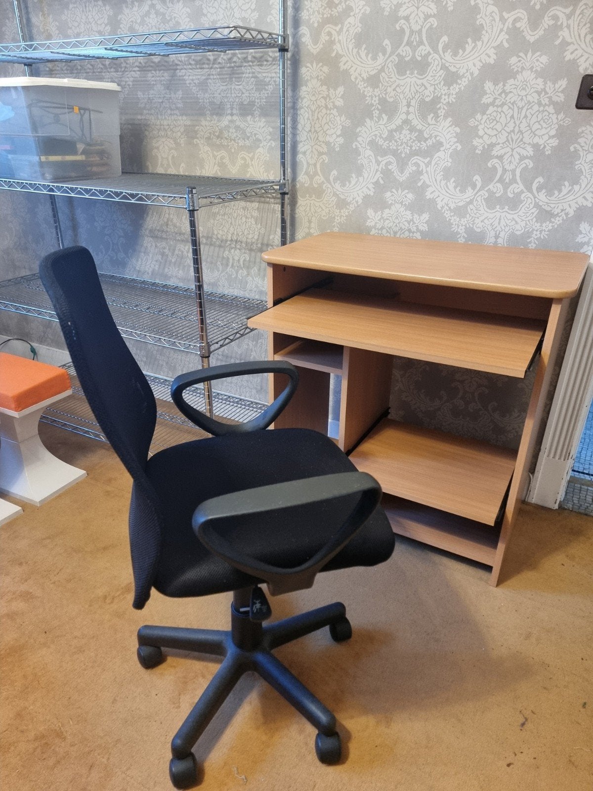 Chaise à roulettes réglable en hauteur excellent état, Maison & Meubles, Enlèvement