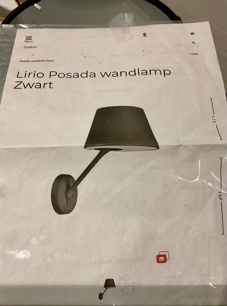 2 prachtige wandlampen met touch bediening - Philips, Ophalen, Philips, Zwart, Dimbaar