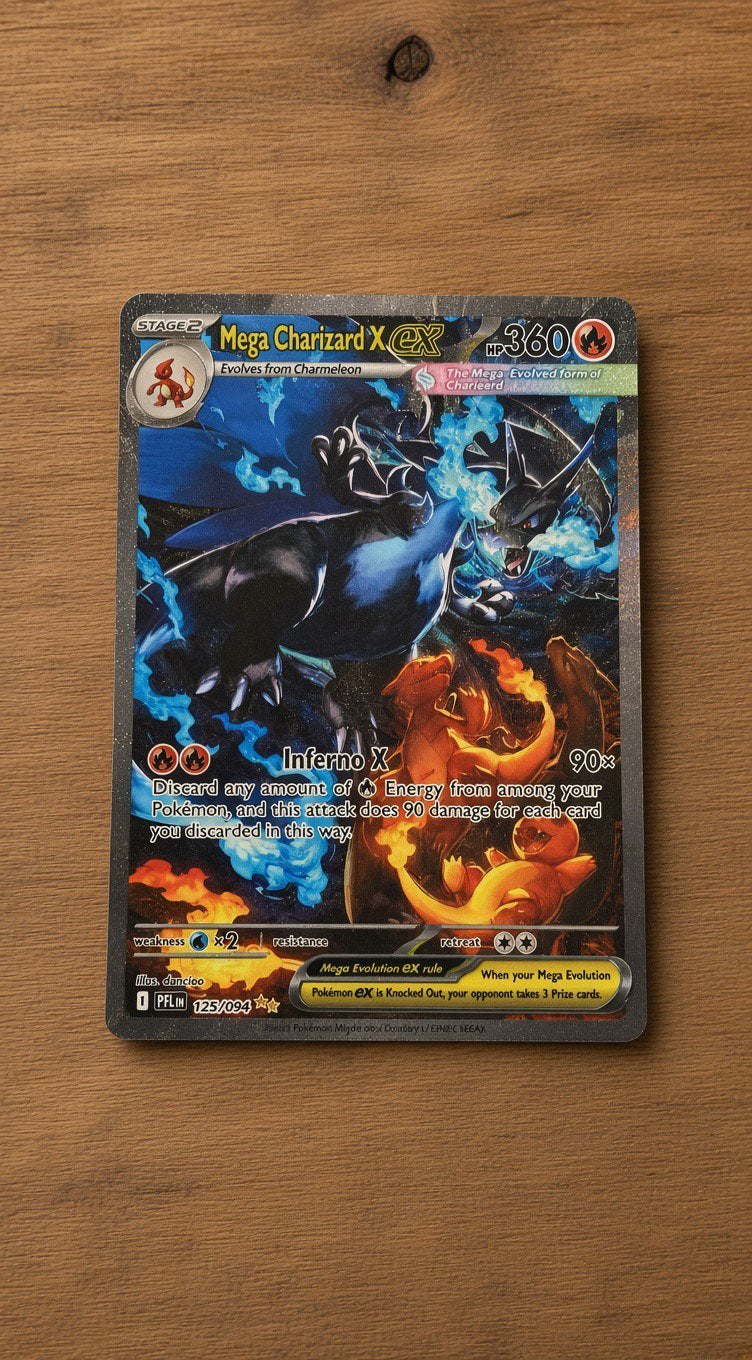 Deze aanbieding omvat één zeldzame Mega EX Pokémon kaarten, Hobby en Vrije tijd, Verzenden, Nieuw