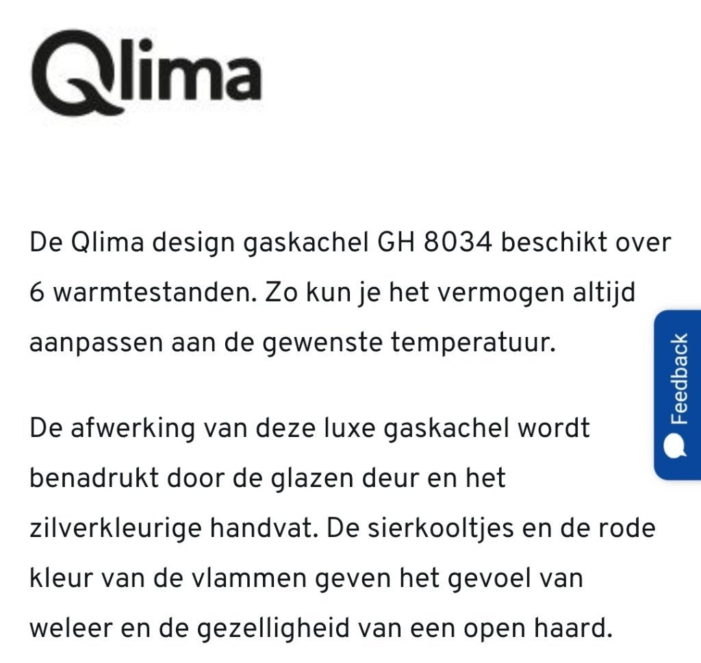 Gasverwarming, Ophalen, Nieuw