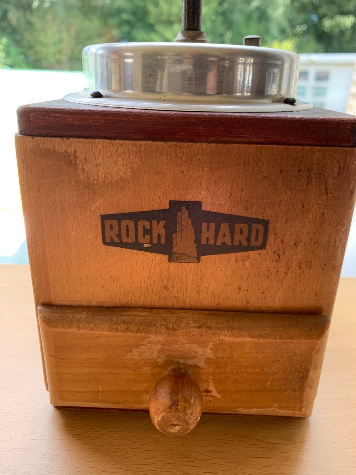Oude koffiemolen Rock Hard, Antiek en Kunst, Ophalen of Verzenden