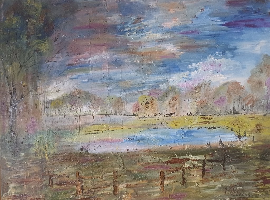 Schilderij olieverf paletmes, nieuw., Ophalen