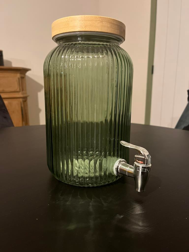 Glazen drankdispenser, Huis en Inrichting, Ophalen, Zo goed als nieuw