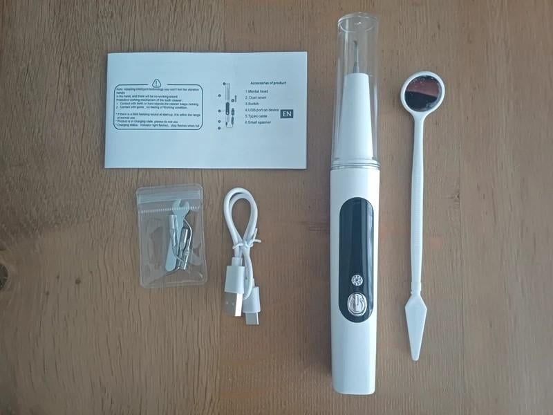 Nieuw - oplaadbare ultrasone tandsteenverwijderaar, Handtassen en Accessoires, Uiterlijk | Mondverzorging, Ophalen of Verzenden
