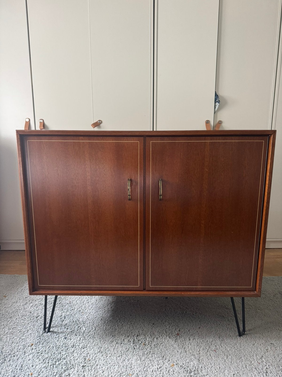 Vintage mid-century kast, Ophalen, Met deur(en), 50 tot 100 cm, Zo goed als nieuw