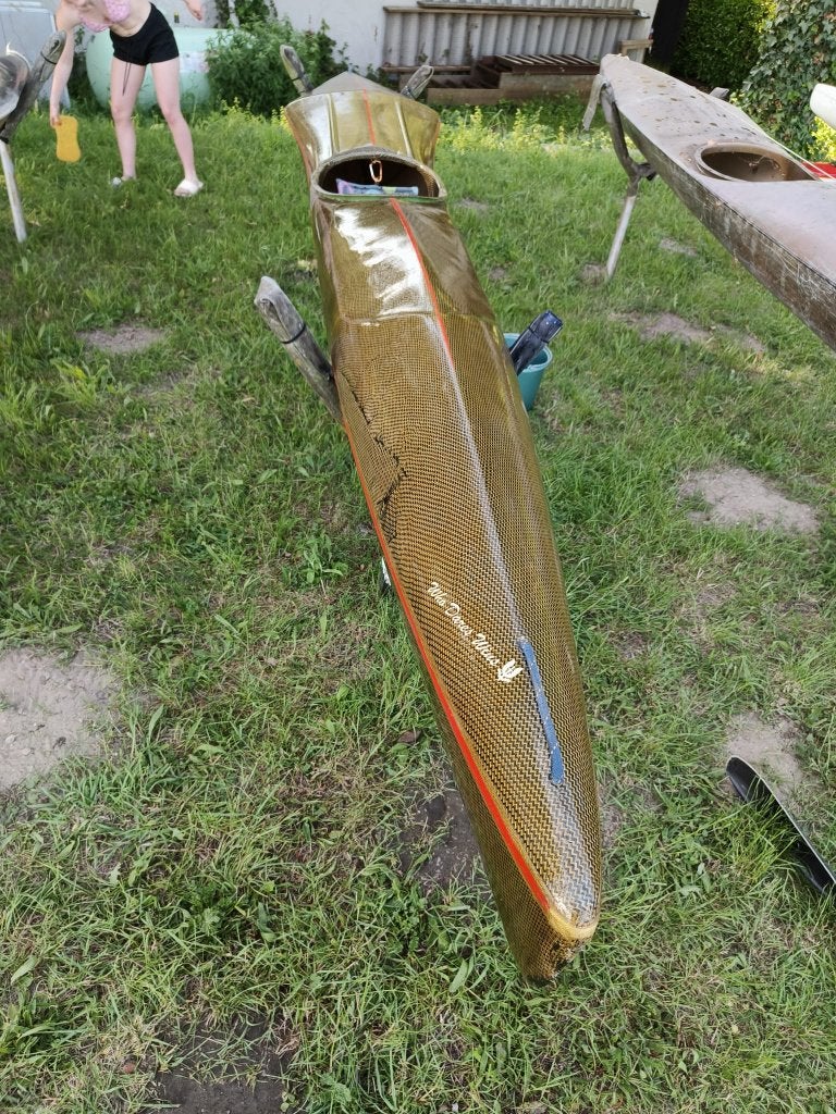 Afdaler kajak (carbon) (bruin), Sports nautiques & Bateaux, Sports Nautiques & Bateaux Autre, Utilisé, Enlèvement
