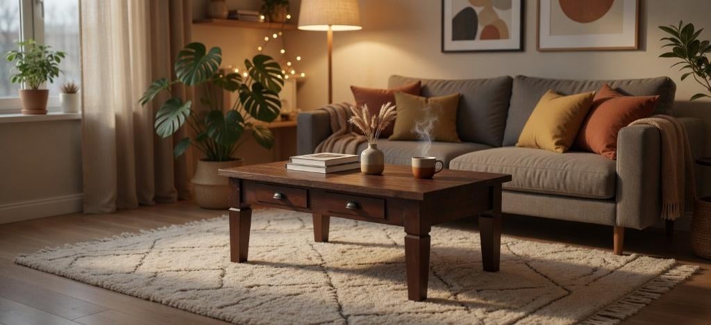 Table basse en teck, Maison & Meubles, Teck, Enlèvement ou Envoi, 50 à 100 cm, Comme neuf