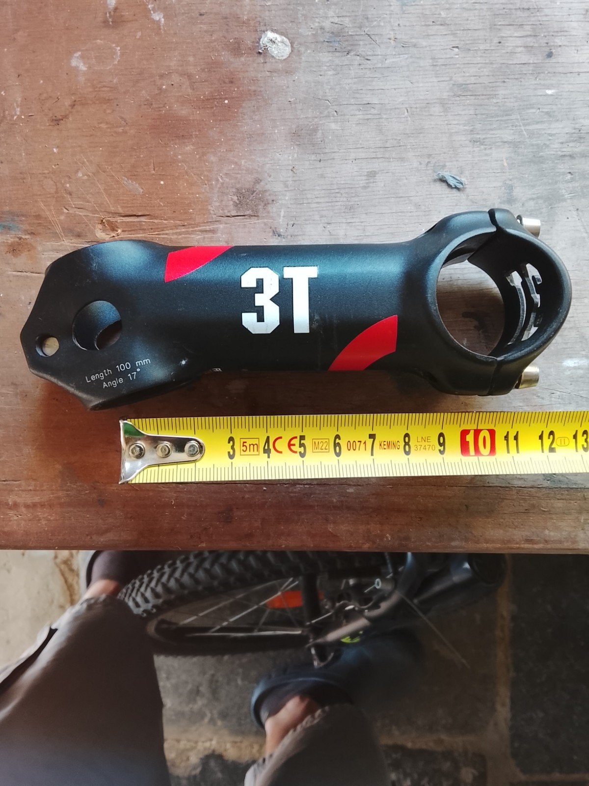 potence 3T (100mm), Vélos & Vélomoteurs, Enlèvement, Utilisé, Aluminium