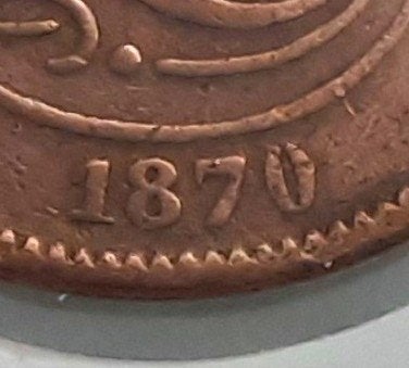 België - 2 cent – 1870 FR. (Ref 049), Ophalen of Verzenden, Metaal, Losse munt
