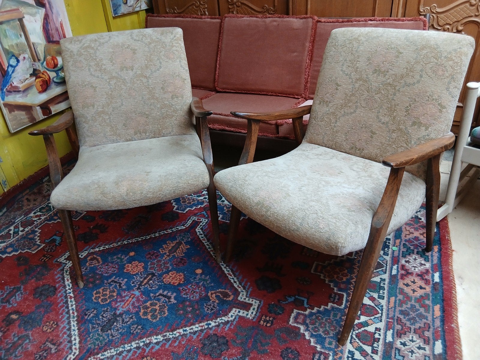 2 vintage zeteltjes, Ophalen, Stof
