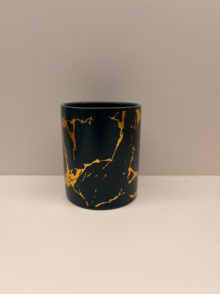 Keramiek groen/goud - kaarsenhouder, decoratie, Ophalen, Nieuw