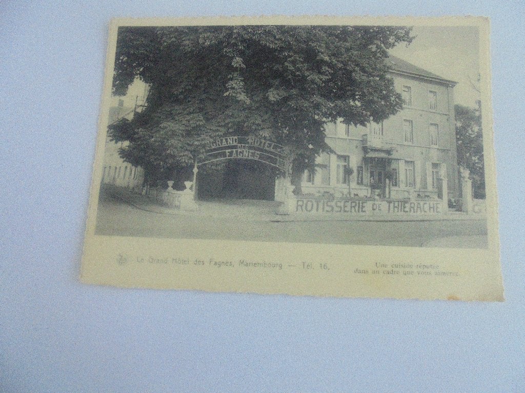 mariembourg-le grand hotel des fagnes, Enlèvement ou Envoi, 1940 à 1960, Non affranchie, Namur