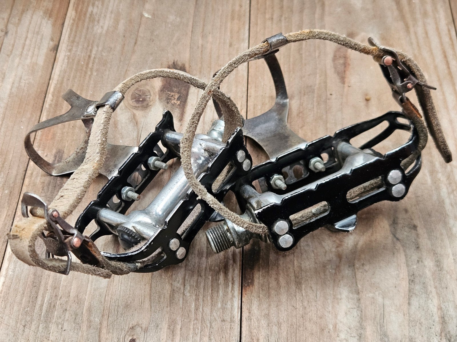 Pedalen voor retro koersfiets, Fietsen en Brommers, Ophalen of Verzenden, Gebruikt, Crankstel of Pedalen, Overige materialen