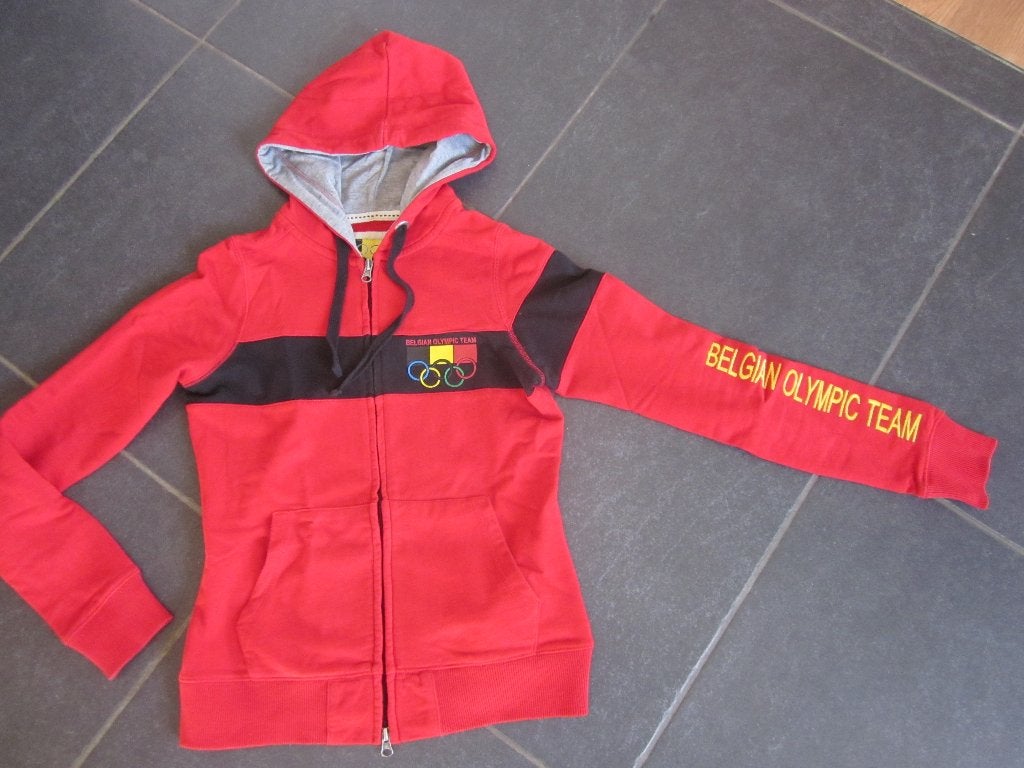 rood-zwart-geel gilet van Belgian Olympic team, Vêtements | Femmes, Vêtements de sport, Rouge, Enlèvement ou Envoi, Taille 36 (S)