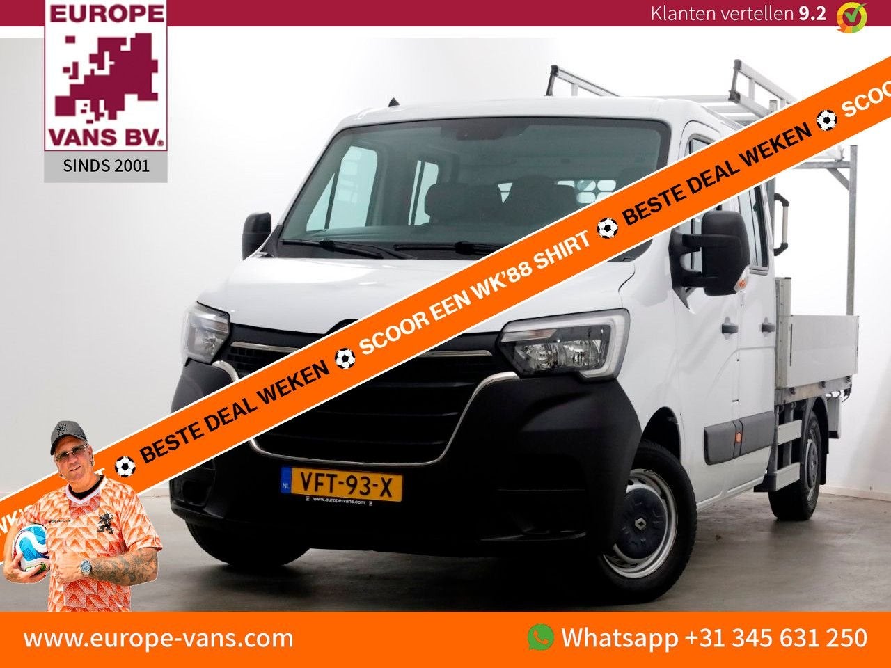 Renault Master T35 2.3 dCi 135pk L2 D.C. Open Laadbak Airco/, Renault, 327 g/km, Wit, Bedrijf