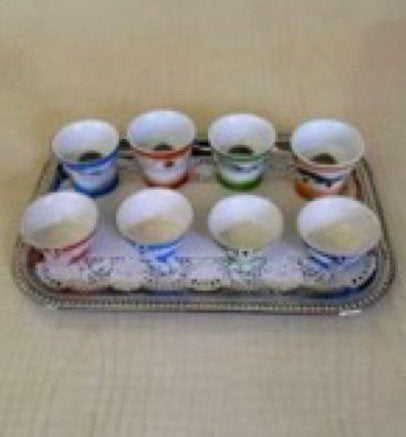 Lot de 8 verres à saké en porcelaine, Antiquités & Art, Enlèvement