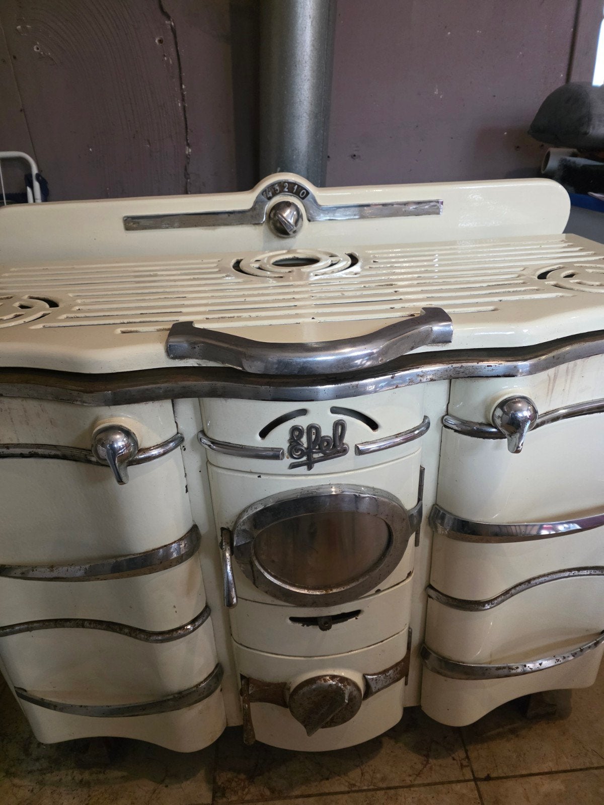 magnifique cuisinière au bois Effel avec 2 fours, Enlèvement, Utilisé, 60 cm ou plus, 55 à 60 cm