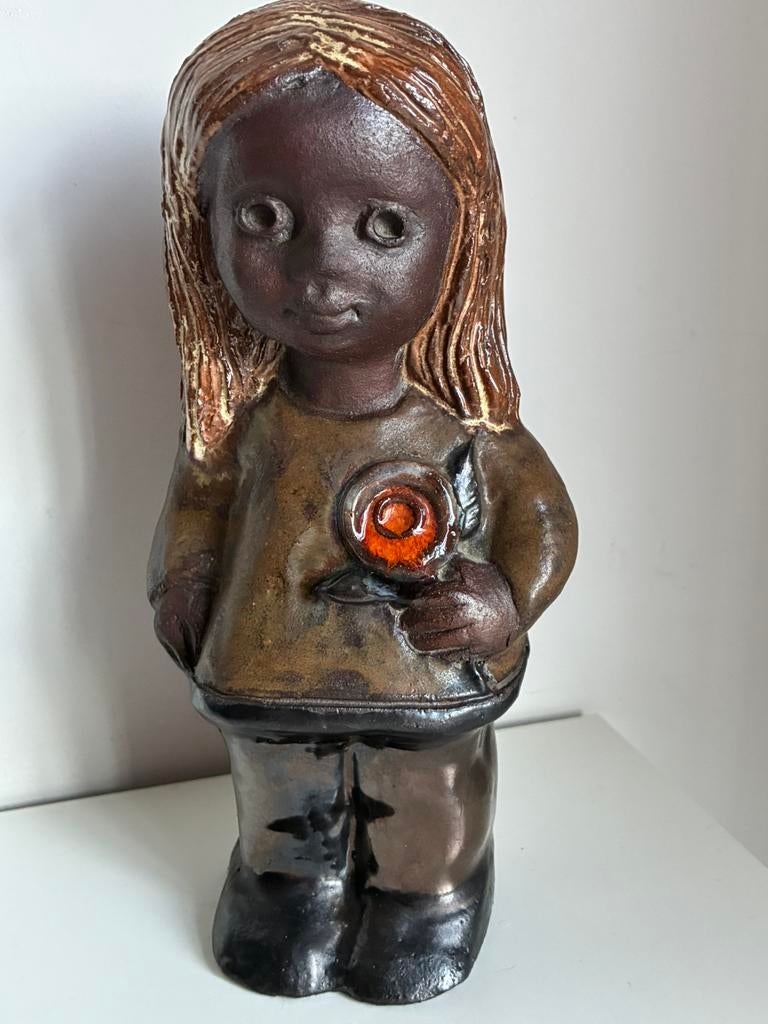 Prachtig beeldje vintage keramiek Elisabeth Vandeweghe, Ophalen of Verzenden