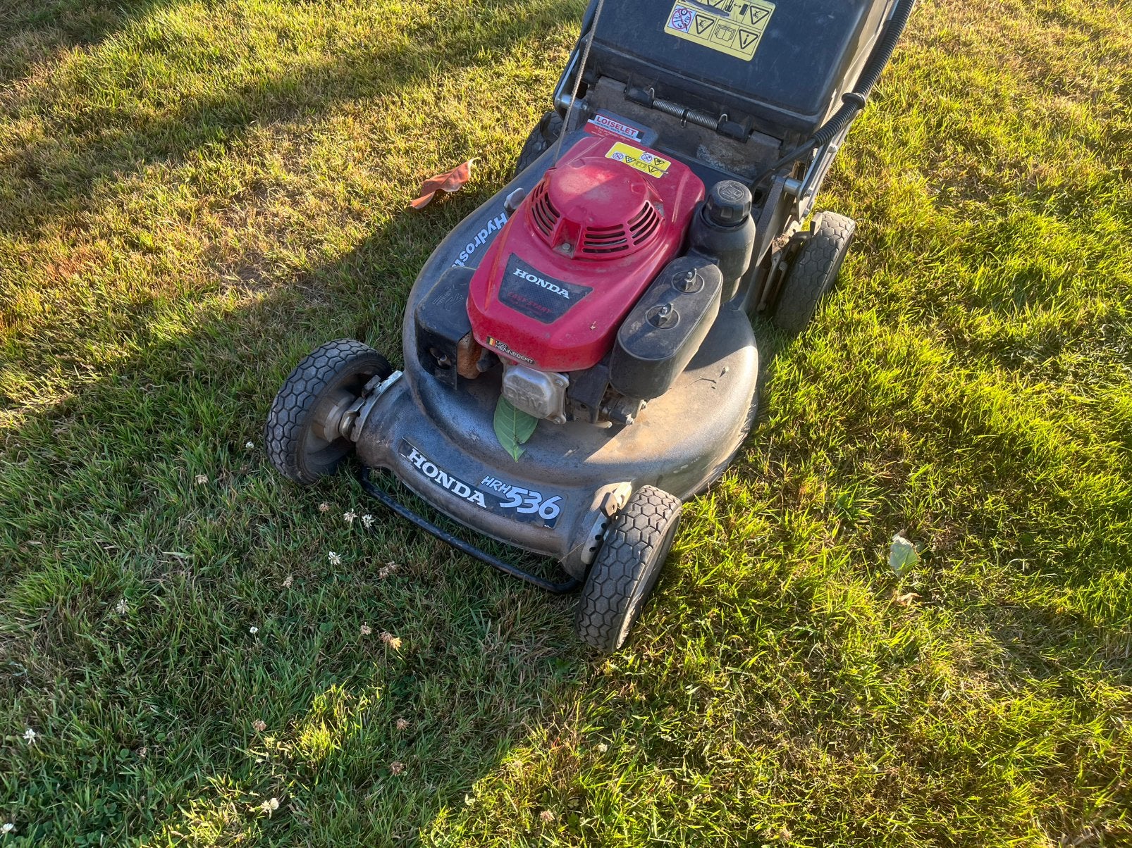 Honda HRH 536 hydrostatisch, Tuin en Terras, Grasmaaiers, Ophalen, Zo goed als nieuw, Opvangbak