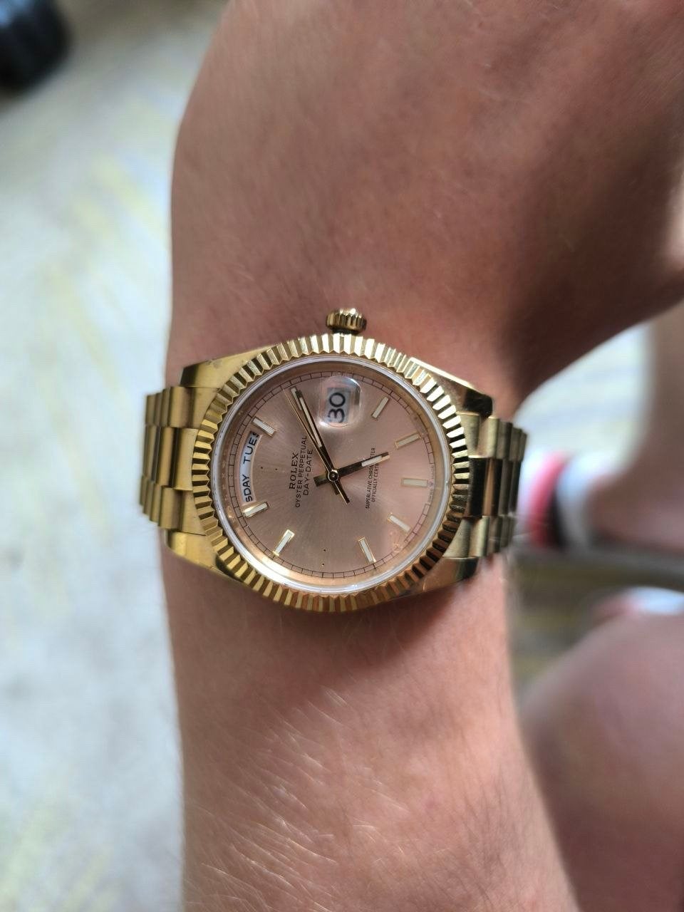 Rolex Day Date Gold, Enlèvement, Comme neuf