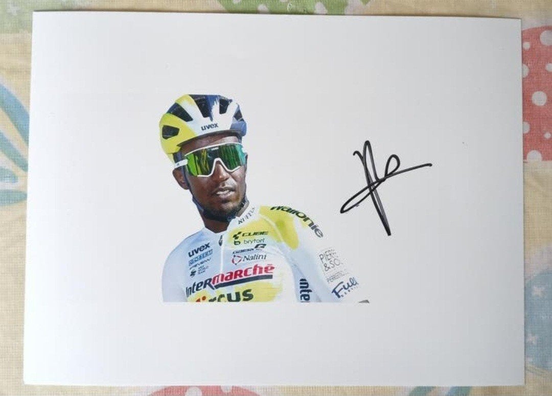 Gesigneerde foto van Biniam Girmay., Sport en Fitness, Wielrennen, Nieuw, Verzenden