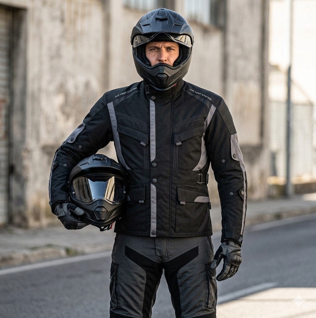 veste de Moto textile cordura 600D neuf CE protecteurs, Motos, Envoi, Neuf, avec ticket, Manteau | tissu