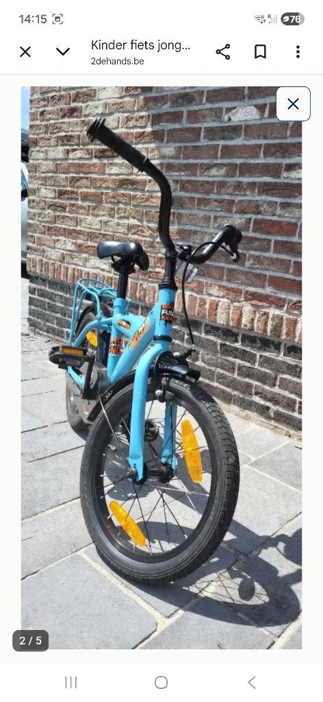 Kinder fiets, Fietsen en Brommers, Ophalen, Terugtraprem, BikeFun Kids (BFK), Minder dan 16 inch