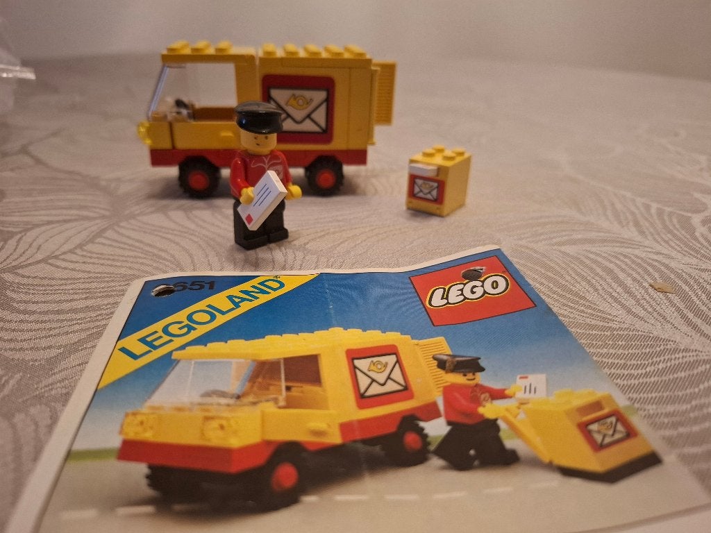 Camion postal LEGO Legoland 6651 Vintage (1982) avec manuel, Enfants & Bébés, Enlèvement ou Envoi, Lego, Ensemble complet, Comme neuf